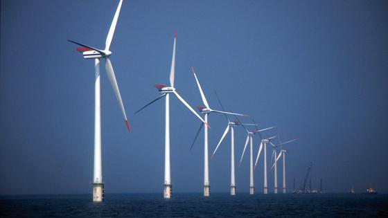 Offshore-Windenergieanlagen.