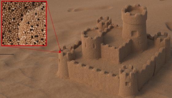 Auch eine digitale Sandburg besteht aus Millionen einzelner Körner. Ihre fotorealistische Darstellung per Computer wird nun recheneffizienter.