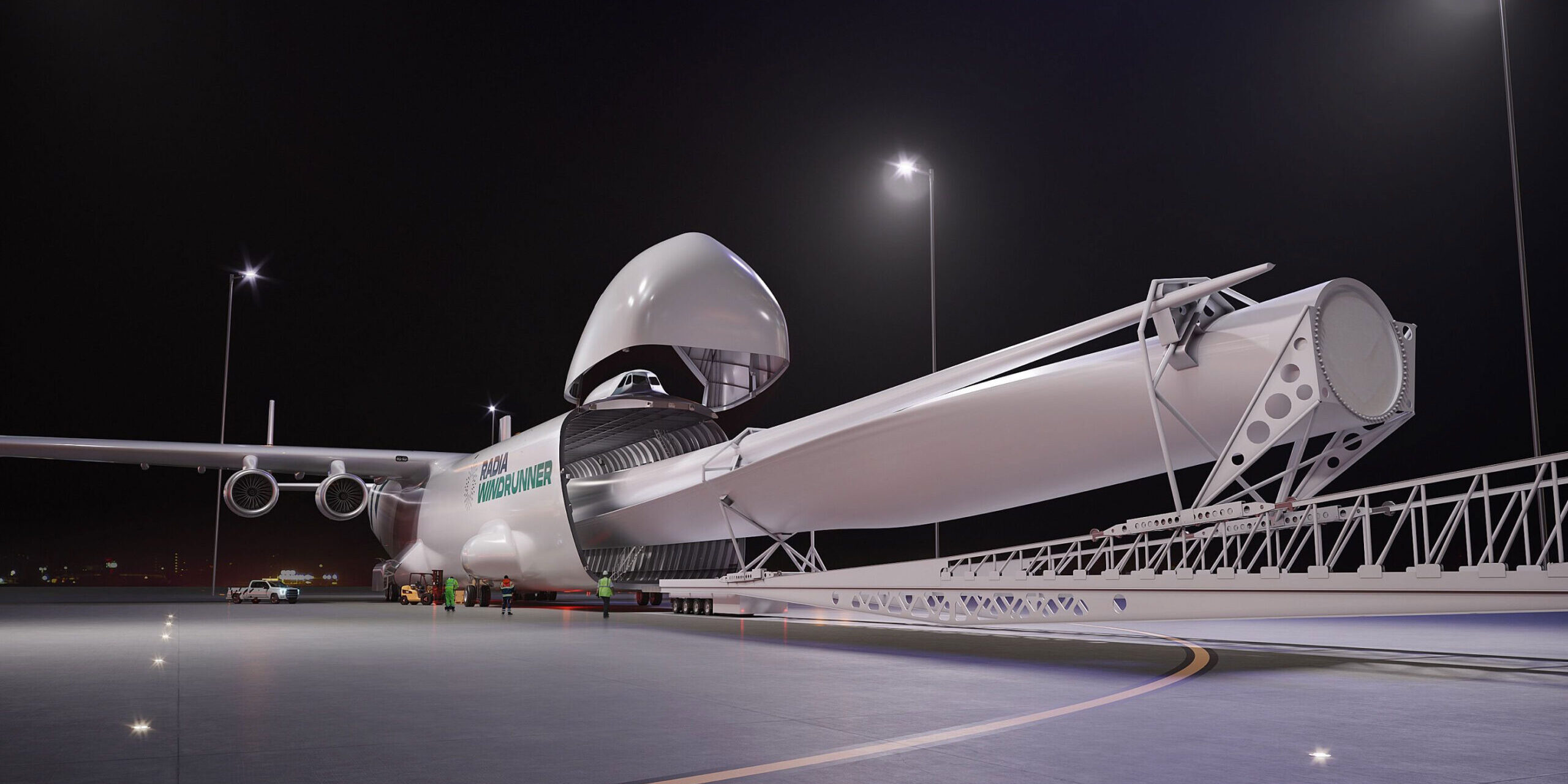 109 Meter lang: Größtes Flugzeug der Welt soll Windkraftanlagen transportieren