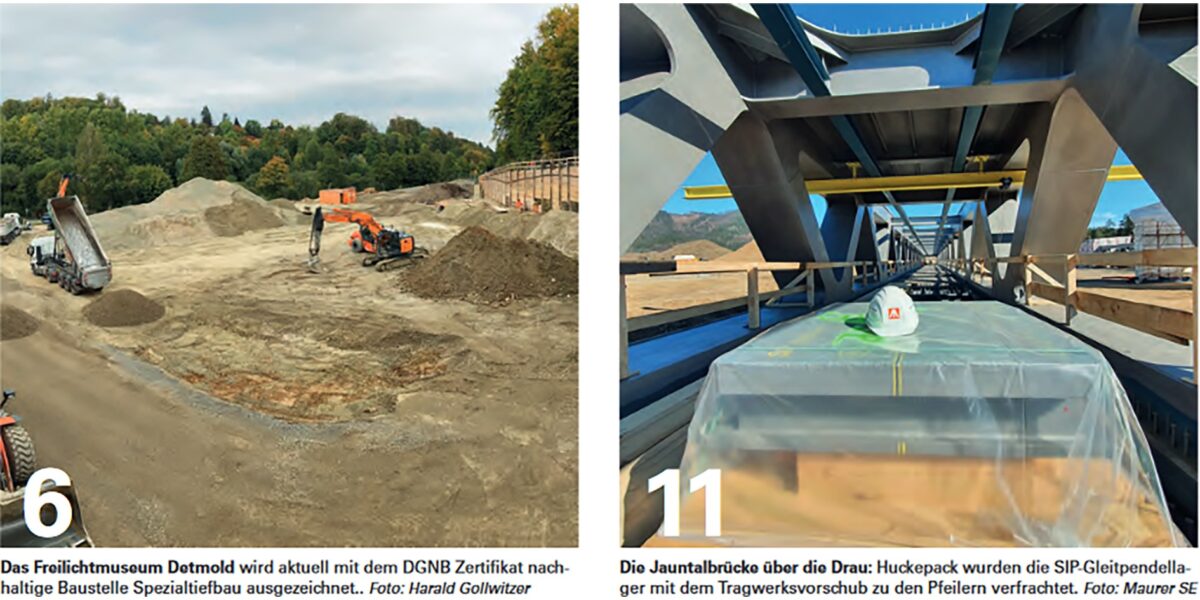 Nachhaltigkeit im Spezialtiefbau, der Brückenbau und der Modulbau sowie die Vorfertigung sind Themen der März-Ausgabe 2024. Foto: VDI Fachmedien GmbH & Co. KG