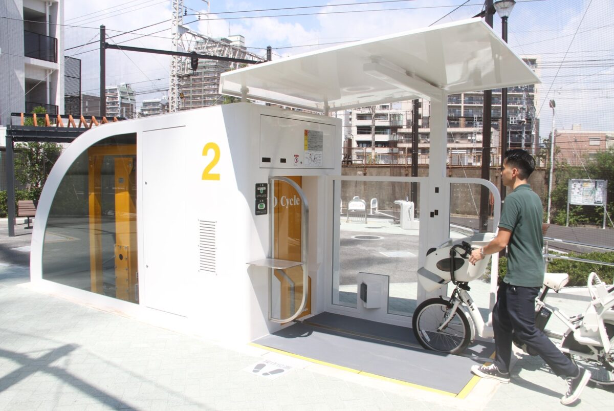 Mit Eco Cycle hat Giken aus Japan eine automatische Fahrradtiefgarage für Innenstädte entwickelt. Foto: Giken