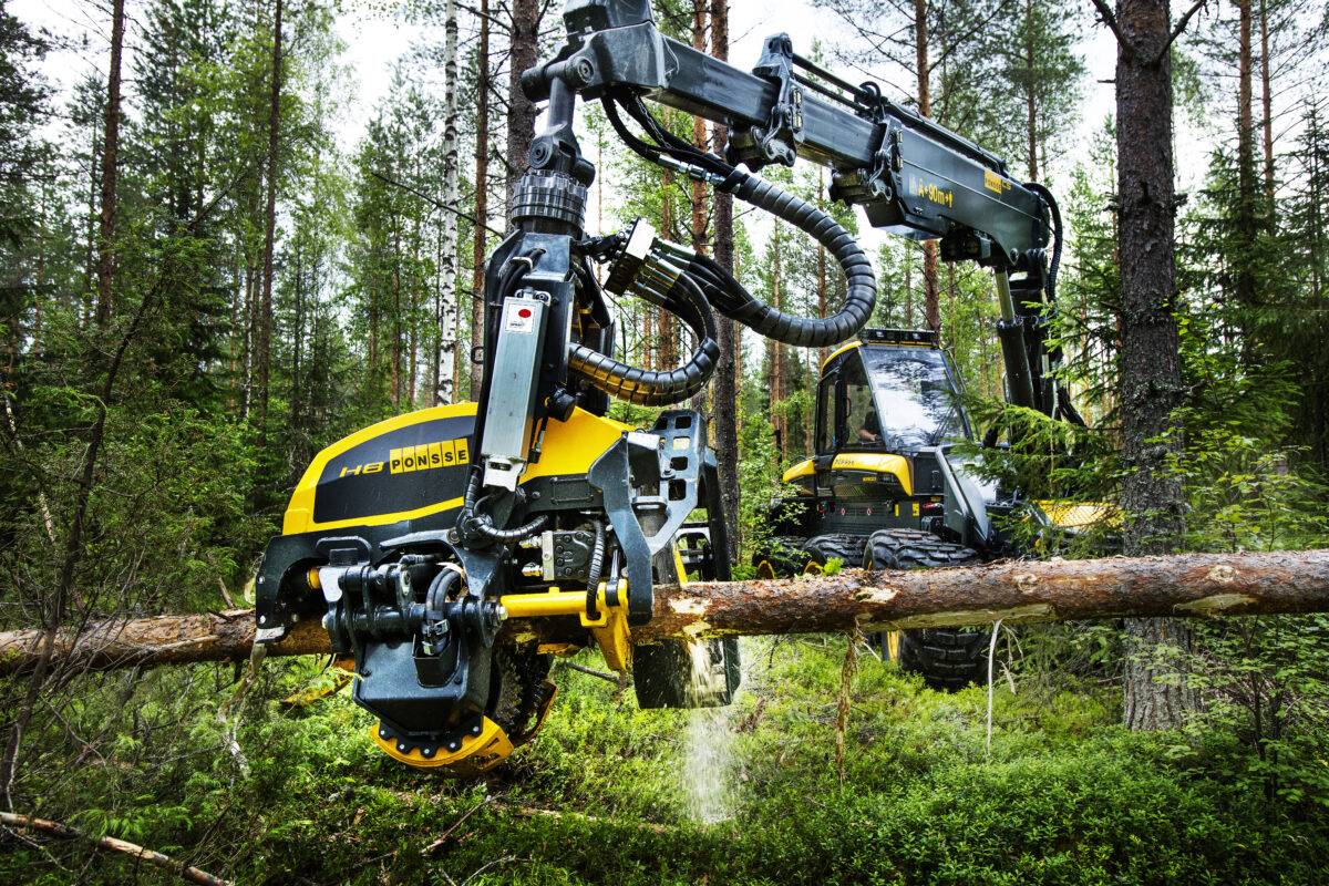 Ponsse-Forstmaschinen basieren auf dem CTL-Verfahren (Cut-to-Length Methode), bei dem die Bäume gefällt, entastet und in verschiedene Holzsortimente geschnitten werden, bevor sie den Wald verlassen. Foto: Ponsse/Lapp