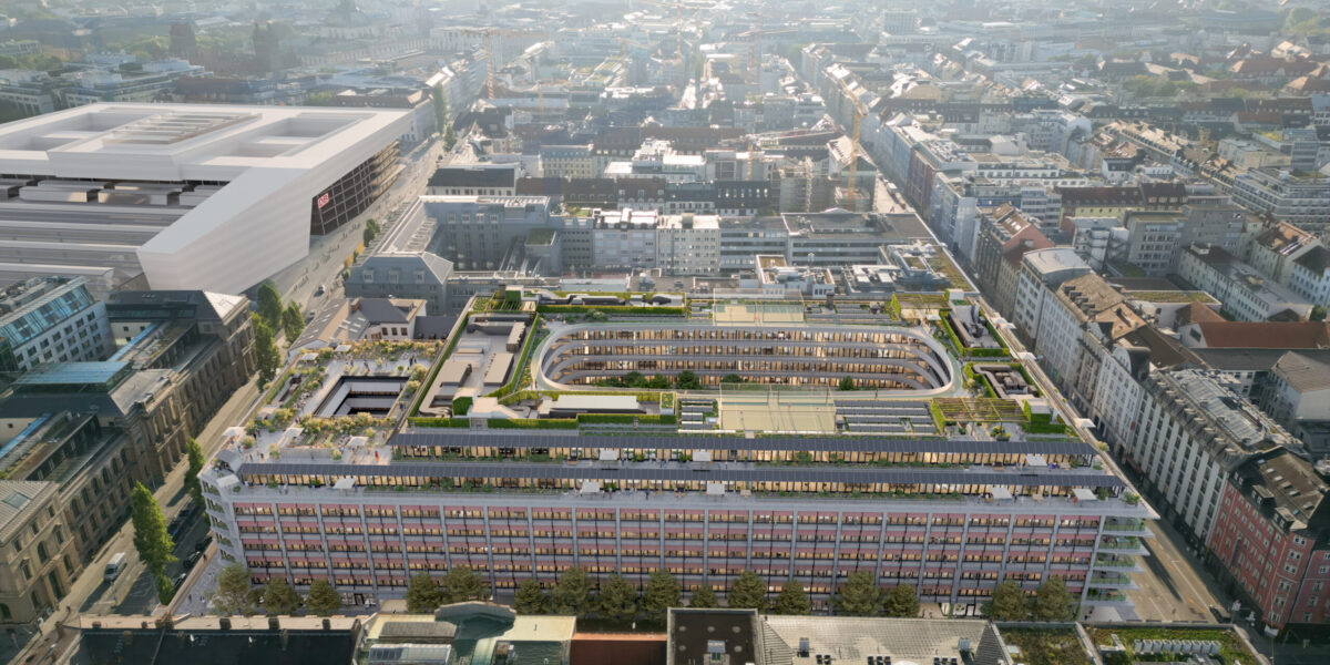 Zwischen neuem Hauptbahnhof und historischer Altstadt entsteht mit THE VERSE ein zukunftsweisendes Stadtquartier, das die Transformation des Bahnhofsviertels zum Central Business District prägt. Foto: Accumulata, Urheber: rendart Architekturvisualisierungen