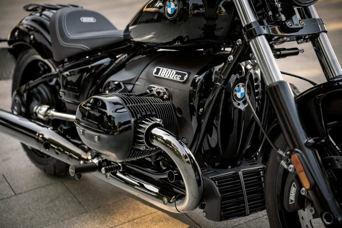 Seitendetail eines BMW R 18 Motorrads